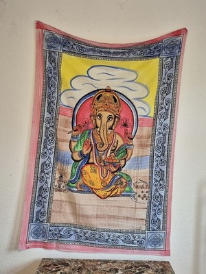 Indische Wandbehang Tagesdecke Deko Tuch Ganesha Indien Mandala