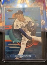 2025 Topps Finest - Uncommon Yoshinobu Yamamoto #195 Sky Blue Refractor /250