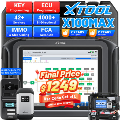 2026 XTOOL X100MAX KC501 Auto IMMO Key Programmer Diagnostic Scanner ECU Program