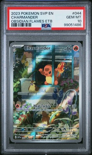 2023 POKEMON OBSIDIAN FLAMES ELITE TRAINER BOX PROMO #044 CHARMANDER PSA 10