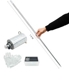 150cm Silver Magic Appearing Cane with Gloves and HD Tutorial Video