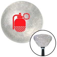 Red Grenade W Pin Clear Retro Metal Flake Shift Knob W M16x1.5 Insert Shifter