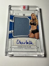 2022 Panini Chronicles National Treasures WWE Charlotte Flair Mat Relic Auto /49