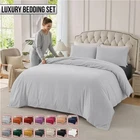 Light Weight Winter Duvet Cover Soft Warm Reversible Bedding Set Queen King Size