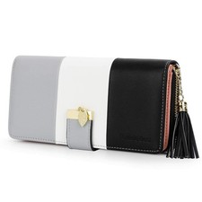 Billetera De Cuero Con Bloqueo RFID Para Mujer Cartera Tarjetero Monedero Moda..