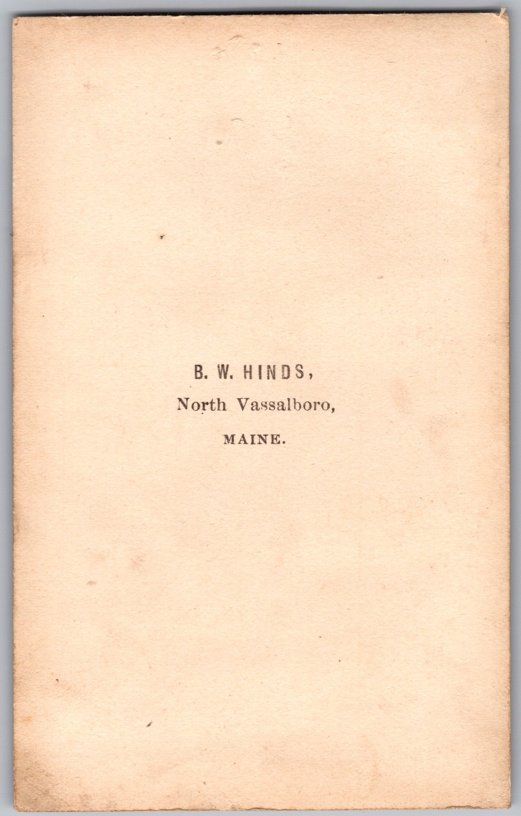 Antique CDV Circa 1860s B.W. Hinds Cute Young Girl, Fancy Dress, Maine — additional view