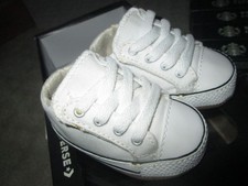 Converse Chuck Taylor All-Star Cribster Kids Infant Shoes Size 1 White Sneakers