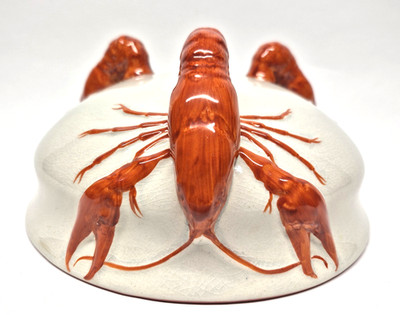 Rare! Antique RÖRSTRAND Crayfish Footed Serving Bowl Alf Wallander - Art Nouveau