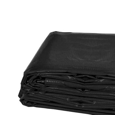 Heavy Duty Waterproof Tarp 12x16 PVC Vinyl Tarpaulin Black Ground Cover