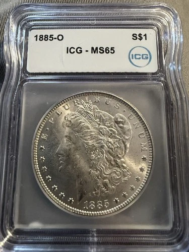 1885 O Morgan Silver Dollar $1 ICG MS 65**GORGEOUS** NO RESERVE .99 START!!