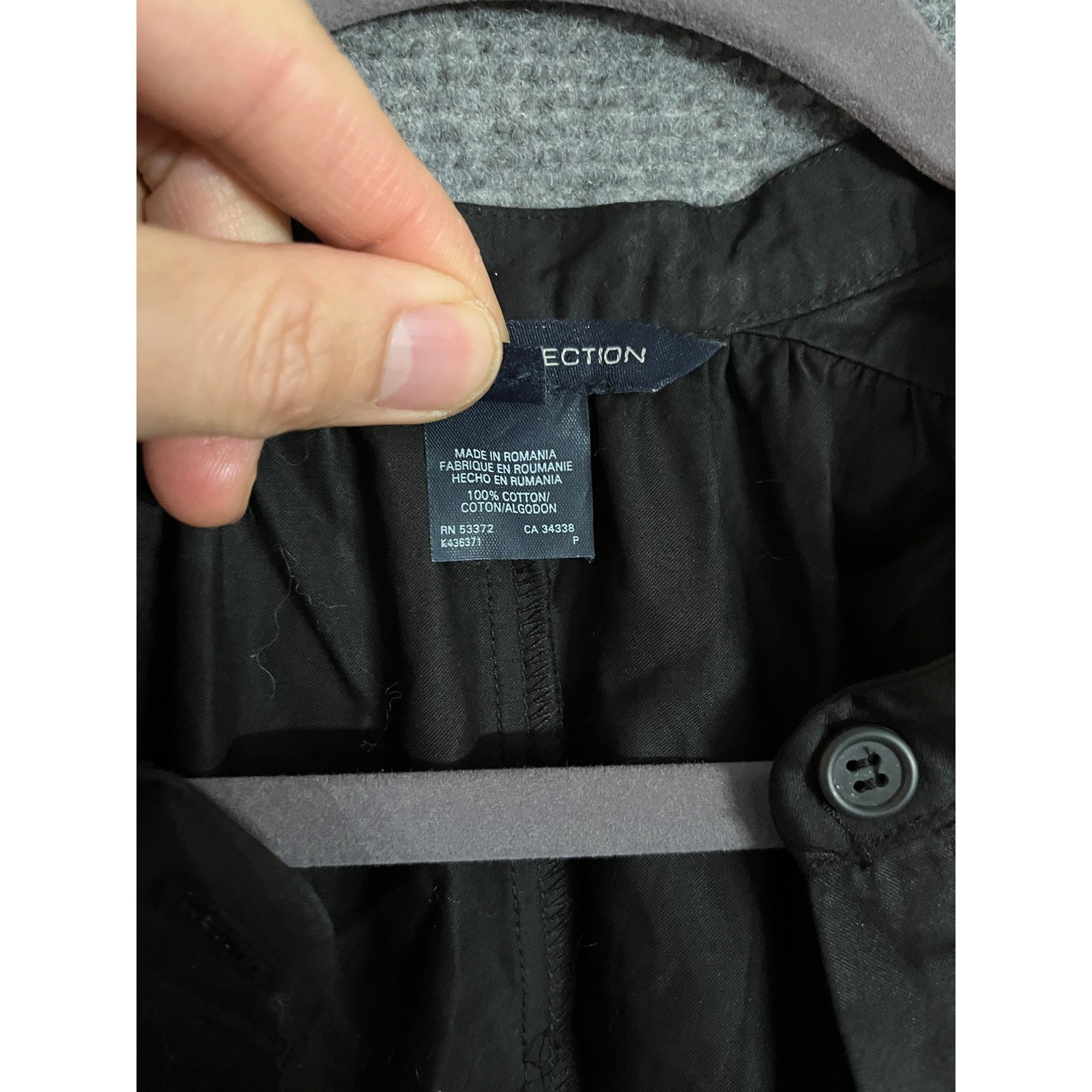 FRENCH CONNECTION Black Collared Button Front Sho… - image 4