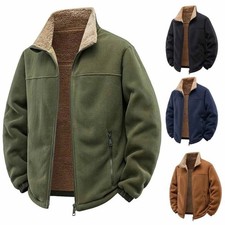 Mens Winter Casual Padded Jacket Warm Soft Comfort Coat Thick Jacket Top
