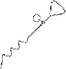 Dog Tie-Out Stake Heavy Duty Spiral Ground Stake Cable for outside Yard Camping
