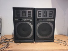 Toshiba SS-M58 Stereo Retro Speakers in Black 80’s Black 