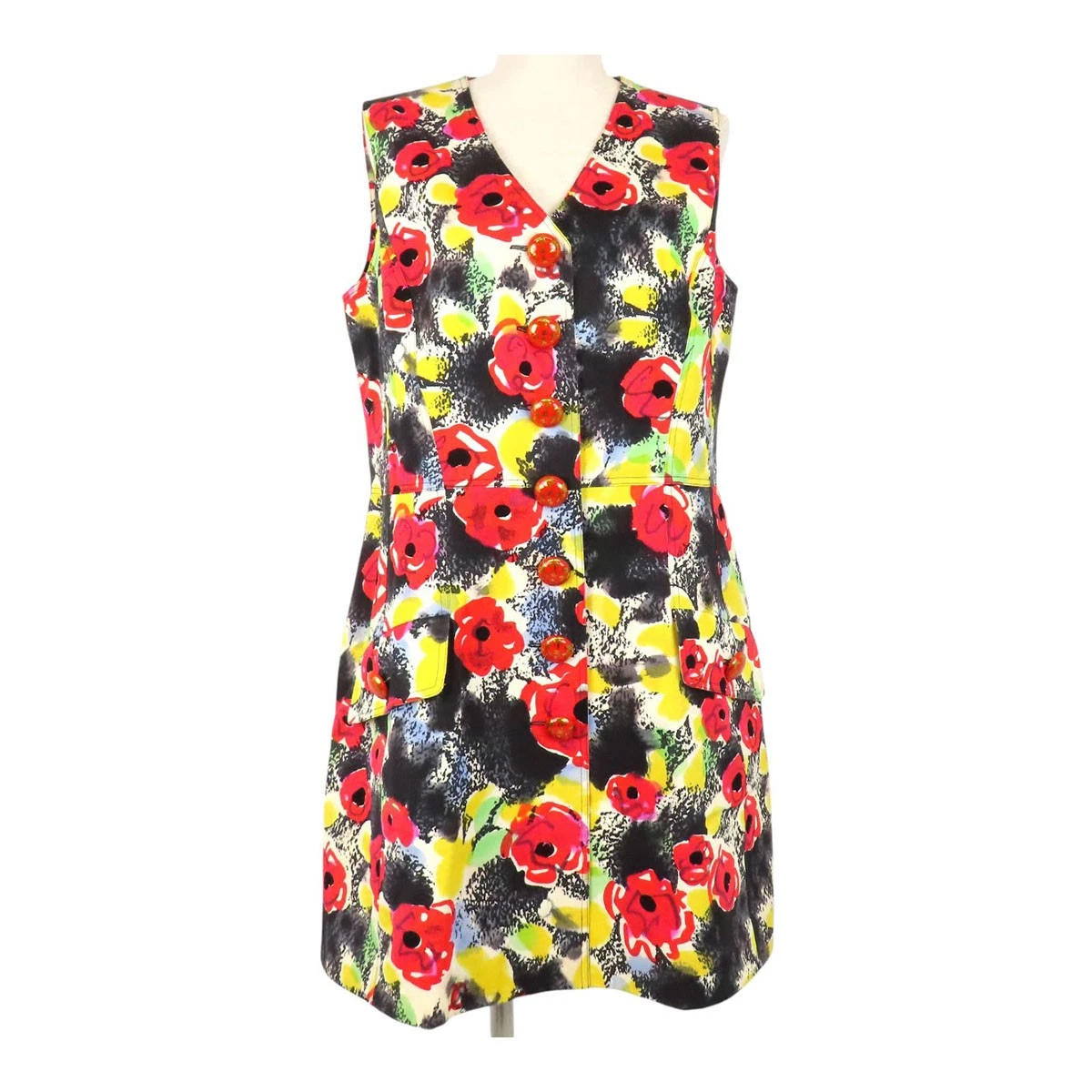 Chanel — CHANEL COCO Mark Vintage Sleeveless Dress Women multicolor 【A】