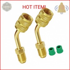 Volisau 2 Pcs R410a Adapter,5/16 SAE Female to 1/4 Male Quick Coupler