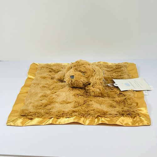 Cloud Island Brown Plush Satin Stuffed Dog Lovey Security Blanket 14"X14" NWT - Picture 4 of 10