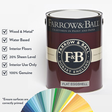 5L Farrow & Ball Flat Eggshell Interior Wood & Metal Paint - Current Colours