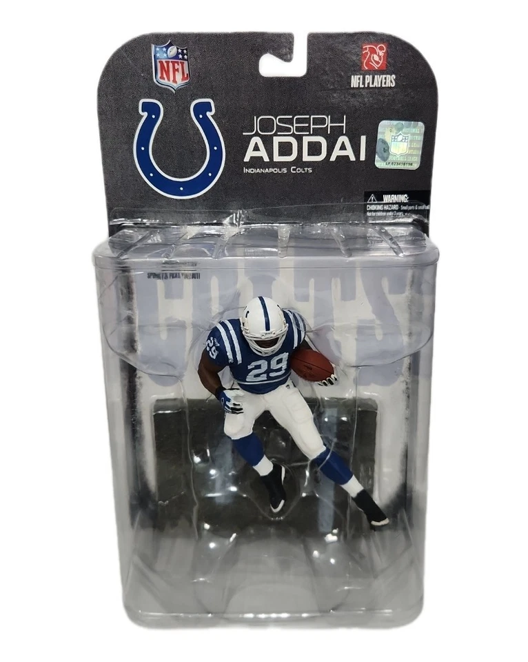 Mcfarlane NFL NCAA Joseph Addai Indianapolis Colts LSU Tigers Action Figure Lot - Image 3 of 3