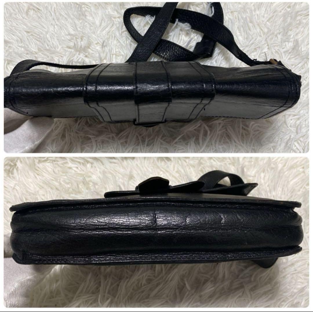 Yves Saint Laurent borsa a tracolla vintage 2 vie patta in pelle nera