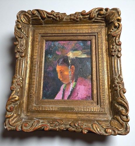 John Gaitha BrowningPainting "The Crow Warrior " 16.5" X 18"