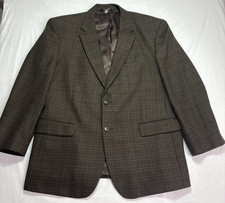 Jos. A Bank Signature Men Sport Jacket 2 button Wool Brown/Black 48L