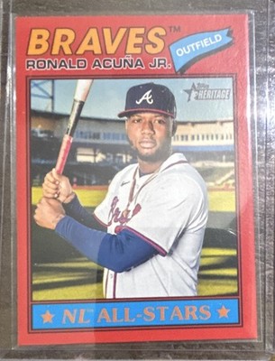 2026 Topps Heritage Ronald Acuña Jr. Atlanta Braves NL All-Stars Red #55