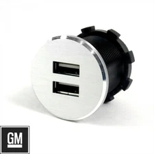 Billet Dual USB Power Outlet 12V Volt fits GM Chevy Buick Hot Rod Custom Street