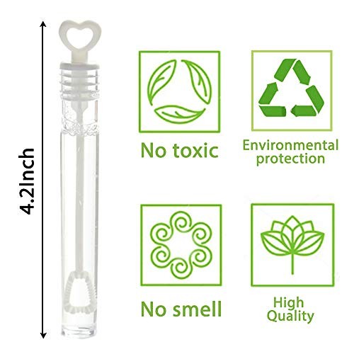 150 Stück Mini weiß Herz Luftblasenstab Party Gastgeschenke, perfekt für  - Bild 4 von 8