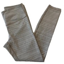 Athleta Athleisure High-Rise Jacquard Chaturanga 7/8 Textured Tan Leggings Small