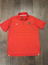 Nike Golf Dri-fit Red Performance Polo Shirt Men  s Size XL Short Sleeve Logo