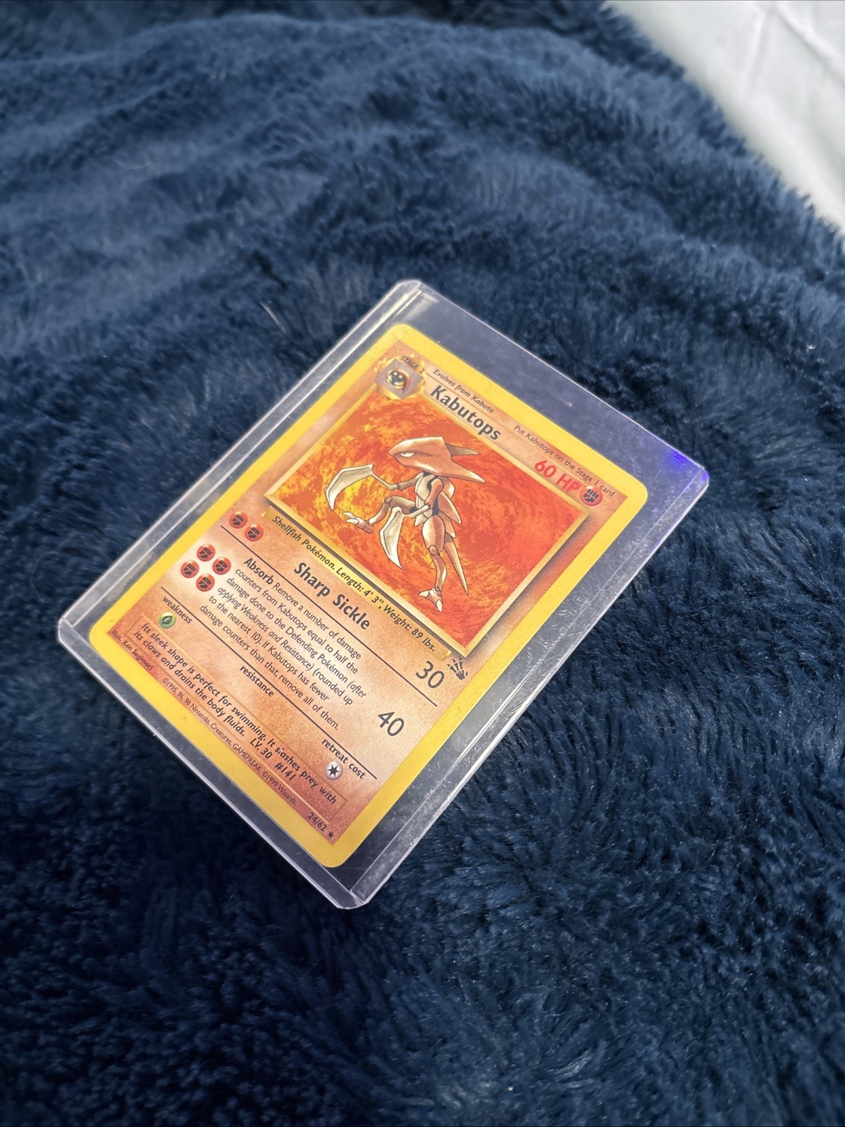 Pokémon TCG Kabutops Fossil Card 24/62 Regular Rare, LP Condition