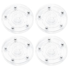 4 Pcs Clear 3 inch Acrylic Lazy Susan Rotating Turntable Organizer Bearings -