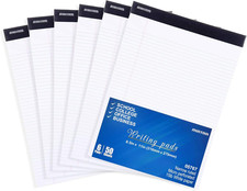 White Legal Pads – Ruled Notepads and Micro-Perforated Sheets, Ideal for Writing