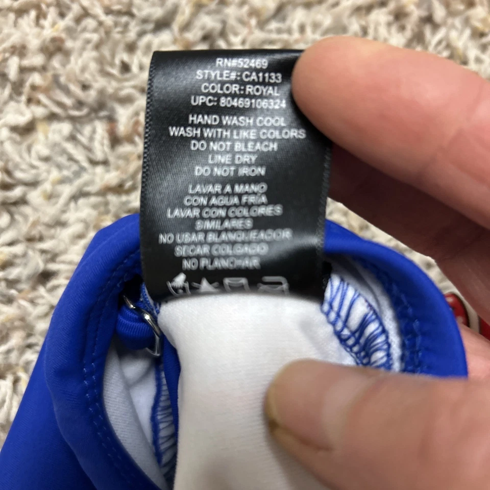 Traje de baño Catalina L (12-14) rojo blanco azul estampado cachemir de una pieza acolchado Foto 4 de 4