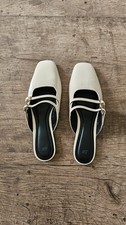 H&M cream patent mules size 5