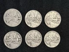 1941-1946 Walking Liberty Half Dollars Lot of 6 90% Silver 50C Coins