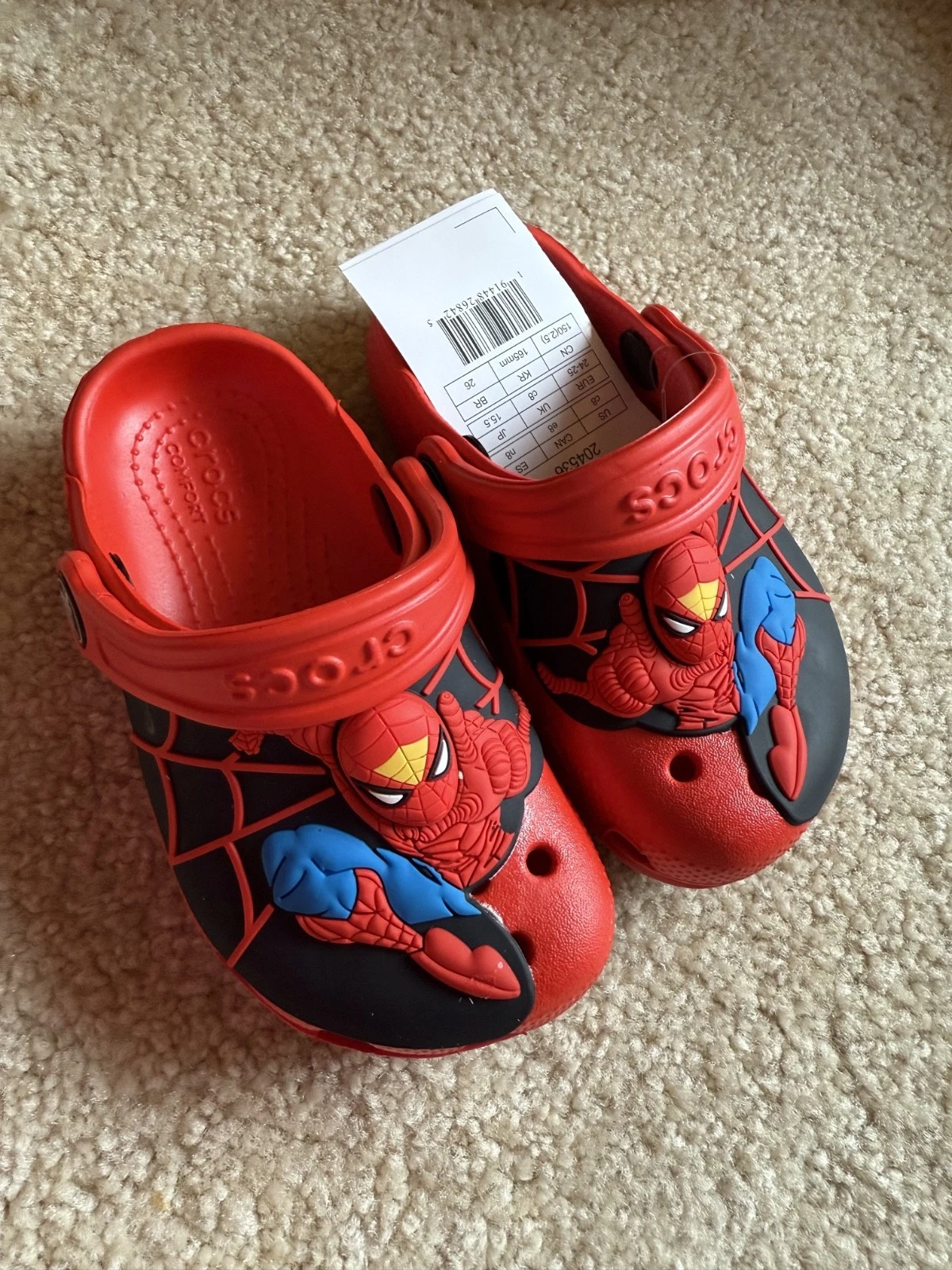 Children's Croc Shoe Spiderman Boys And Girls Beach Shoe Slippers Sandals