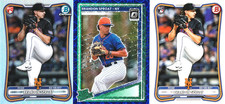 Brandon Sproat 2026 Bowman Chrome RED RC SP, #33 Base, 2025 OPTIC Blue SP