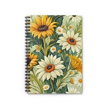 Sunflower Meadow Spiral Notebook  Ruled Journal