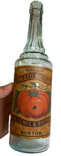 Antique c1870 W K Lewis Brothers Boston Tomato Ketchup Bottle Original Label