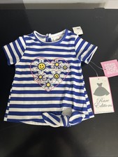 Rare additions 3 to 6 blue striped hearts flowers children’s clothes