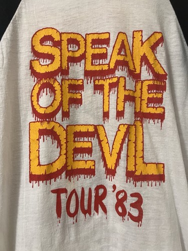 Ozzy Osbourne Vintage Adult Large 1983 Speak Of The Devil Tour Shirt - Stains - Picture 6 of 14