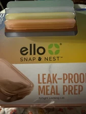ello meal prep Snapnest 10 Piece Plastic food storage containers Multi Colors
