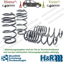 H&R Tieferlegungsfedern 40mm u.a.: VW Passat CC 357, Bj. 2008-2012