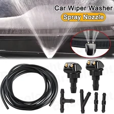 Car Universal Windshield Washer Hose Wiper Blade Pipe Jet Spray Tube Nozzle kit