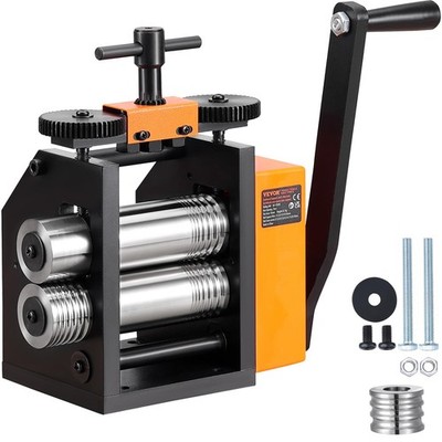 75mm Multi Function Rolling Mill for Jewelry Gold Silver Crafting Adjustable ...