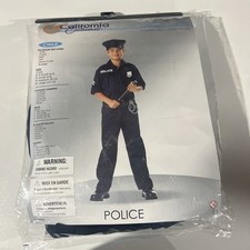 CHILDRENS POLICE OFFICER UNIFORM COP DETECTIVE HALLOWEEN COSTUME LARGE
