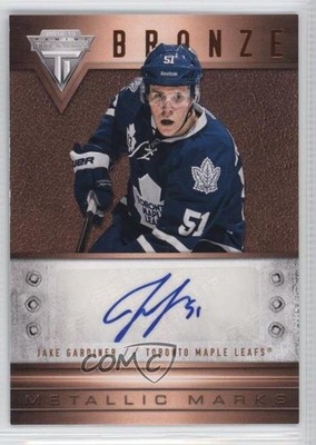 2012 Panini Rookie Anthology Titanium Metallic Marks Jake Gardiner #26 Auto e6j