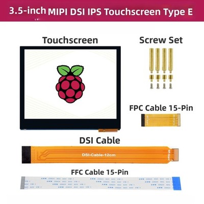 3.5 inch Display for Raspberry Pi 5 with IPS Panel and 170 Degree Angle